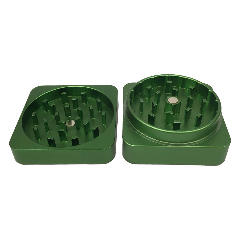 Best Buds Flat Square Alluminio Grinder 2 parti (50 mm)