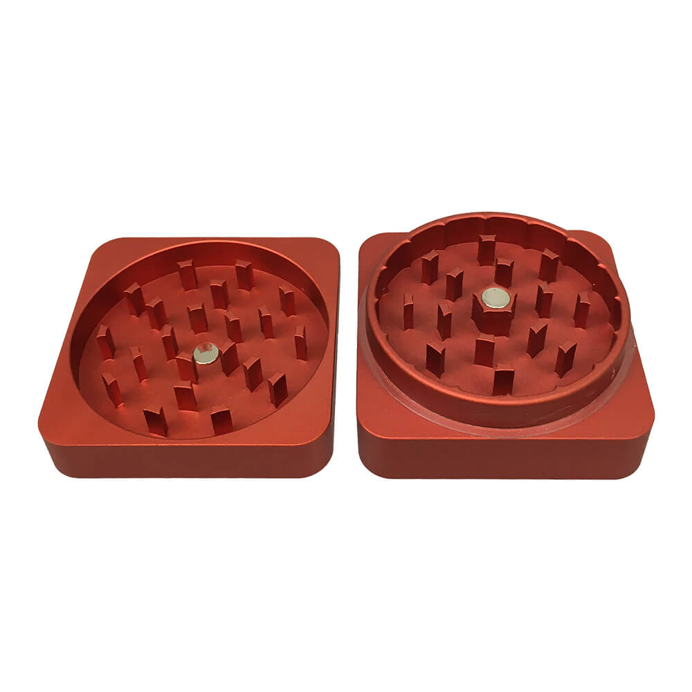 Best Buds Flat Square Alluminio Grinder 2 parti (50 mm)